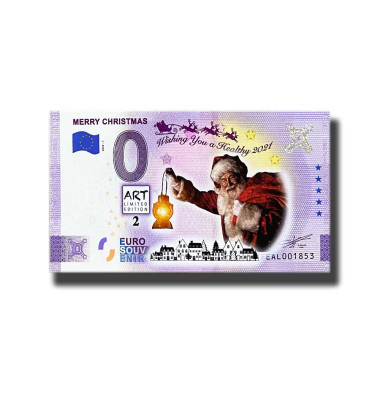 0 Euro Souvenir Banknote Merry Christmas - Set of 3 Colour Banknotes