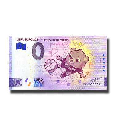 0 Euro Souvenir Banknote UEFA EURO 2024 Germany XEKM 2023-7