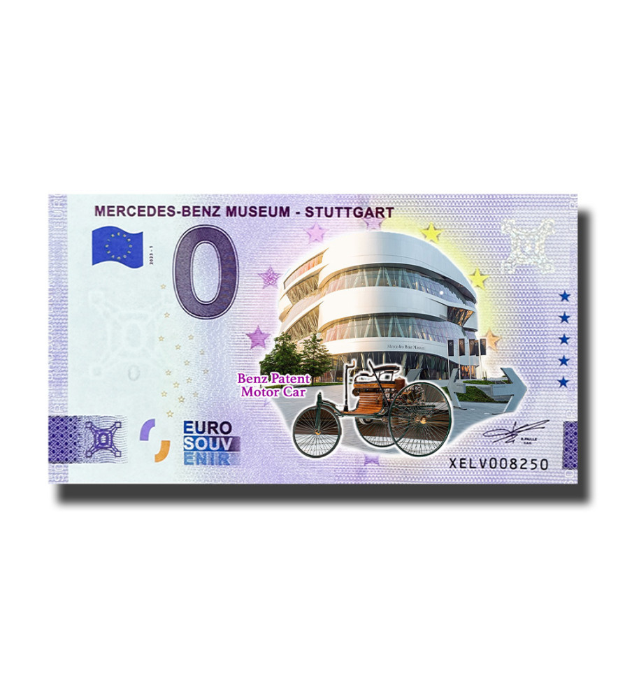 0 Euro Souvenir Banknote Mercedes-Benz Museum - Stuttgart Colour Germany XELV 2023-1