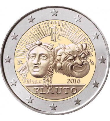 2016 Italy 2200th Anniversary of the Death of Tito Maccio Plauto 2 Euro Coin