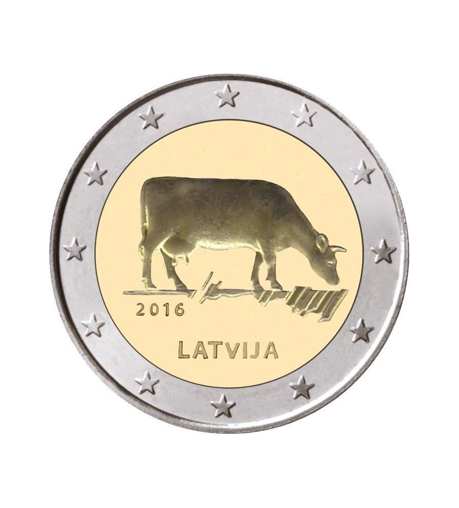 2016 Latvia The Latvian Brown 2 Euro Coin