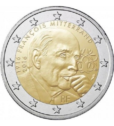 2016 France 100th Anniversary of the Birth of François Mitterrand 2 Euro Coin