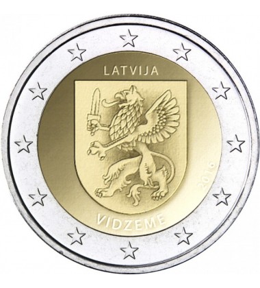 2016 Latvia Vidzeme 2 Euro Coin