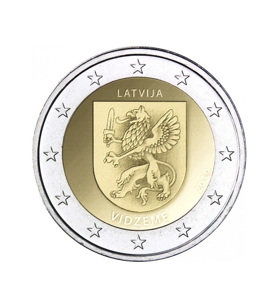 2016 Latvia Vidzeme 2 Euro Coin