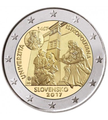 2017 Slovakia 550 University Istropolitana 2 Euro Coin