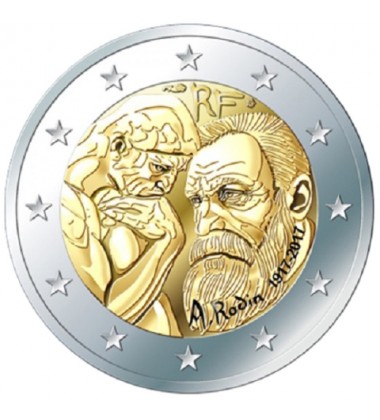 2017 France Centenary of Auguste Rodin 2 Euro Coin