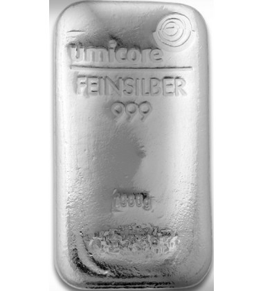 Silver Bullion Bars 1kg 1 Kilo UMICORE LBMA