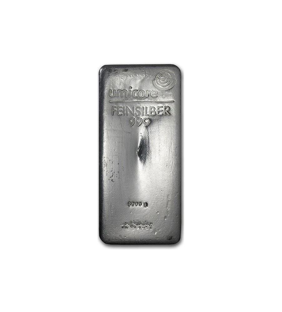 Silver Bullion Bars 5kg 5 Kilo UMICORE LBMA