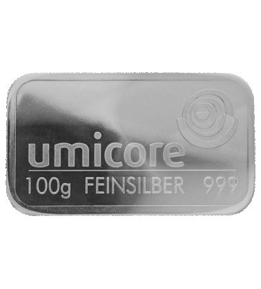 Silver Bullion Bars 100 grams LBMA