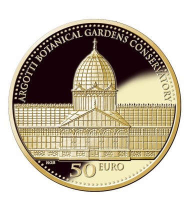 2017 Malta €50 Age of Iron and Glass Argotti Botanic Garden Gold Coin Proof