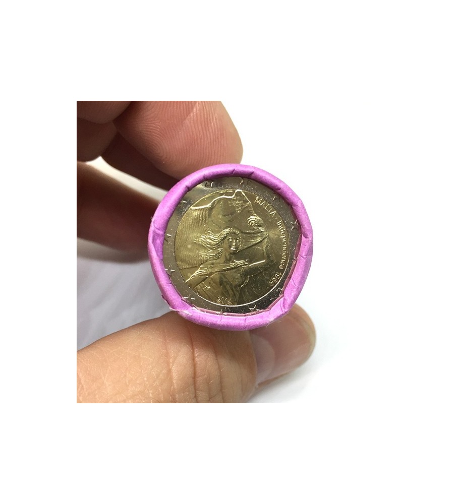 2014 Malta Independence 2 Euro Coin Roll