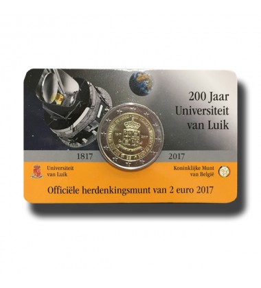 2017 Belgium University Van Luik 2 Euro Commemorative Coin