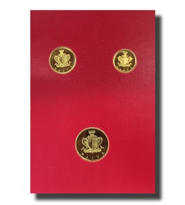 1973 Malta Gold Coin Set of 3 Coins