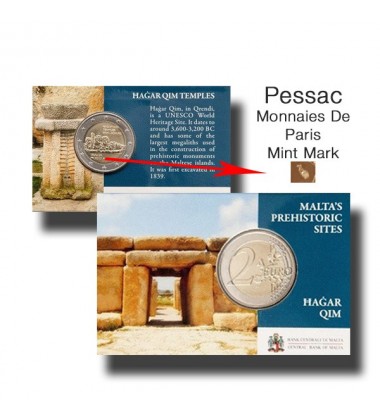 2017 MALTA HAGAR QIM COIN CARD - 2 EURO COMMEMORATIVE COIN