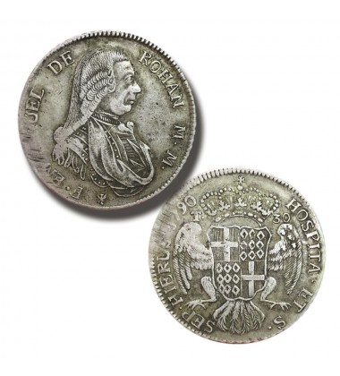 1790 Silver 30 Tari coin from Grand Master and Knights of malta Emmanuel De Rohan