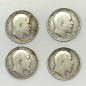 1902 1906 1907 1910 British Silver Coins Lot Of 4