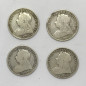 1896 1897 1898 1899 British Silver Coin Lot of 4