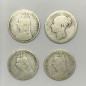 1885 1889 1890 1891 British Silver Shilling Coins Lot Of 4