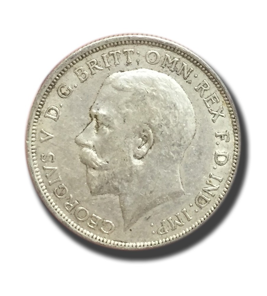 1916 British Silver Florin Coin