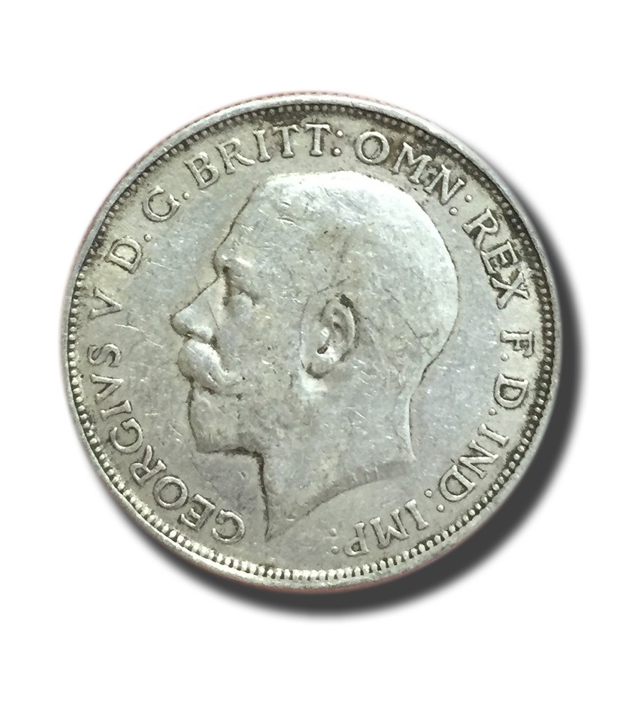 1916 British Silver Florin Coin