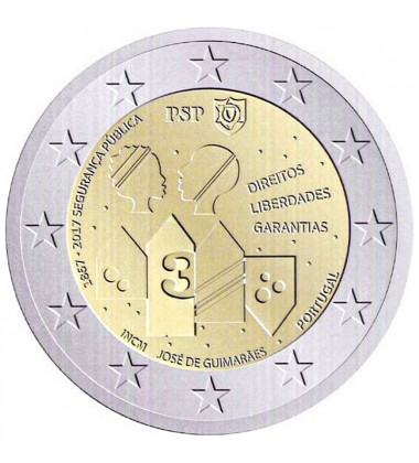 2017 Portugal 150 Years of Police Security 2 Euro Commemorative Coin