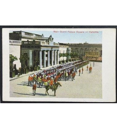 Malta Postcard Main Guard Palace Square Valletta Upu Undivided Back