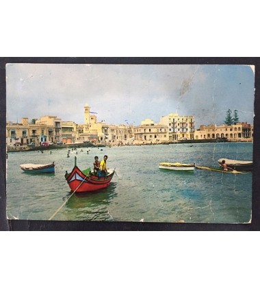 Malta Postcard Pretty Bay - Lightly Thinned Card