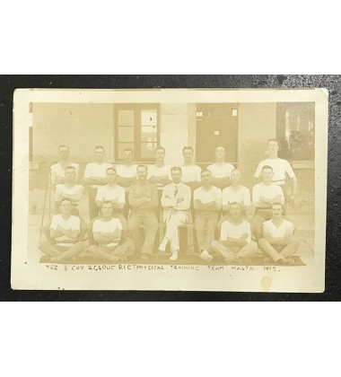 1925 Malta Postcard From Malta To Usa Physical Training Team Malta