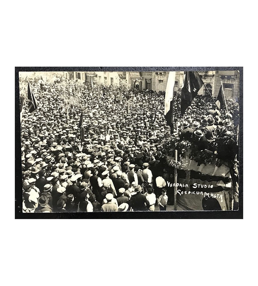 Malta Photo-Postcard Religious Event Verdala Studio Cospicua