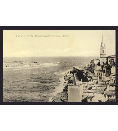 Malta Postcard Entrance To Marsamuscetto Harbour