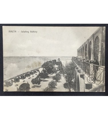 Malta Postcard Saluting Battery