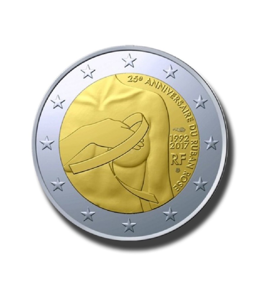 2017 France Breast Cancer Awareness 2 Euro Commemorative Coin