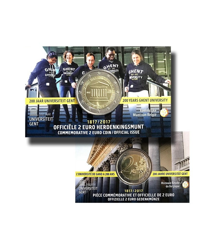 2017 Belgium Gent Coin Card - 2 Euro Coin Card