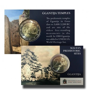 2016 MALTA GGANTIJA COIN CARD - 2 EURO COMMEMORATIVE COIN