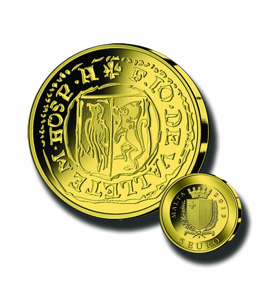 2013 MALTA - 5 EURO PICCIOLO COMMEMORATIVE GOLD COIN PROOF GOLD