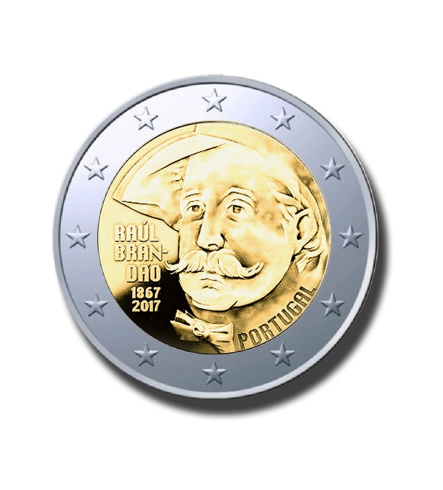 2017 Portugal Raul brandau 2 Euro Commemorative Euro Coin