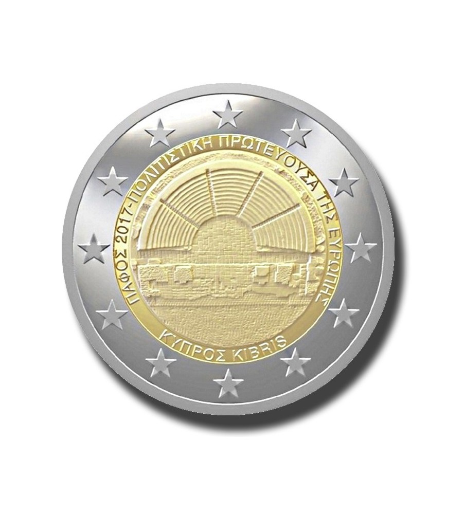 2017 Cyprus European Capital Of Culture 2 Euro Commemorative Coin