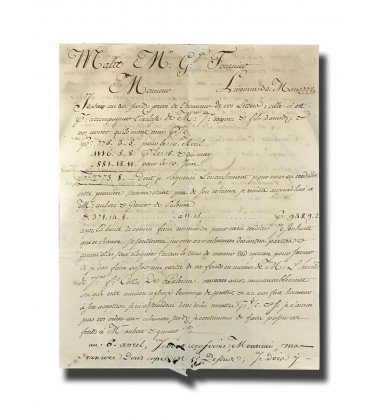 1818 Letter Signed By Count Lord Lieutenant Baldassare Sant With An Open Invitation To His House