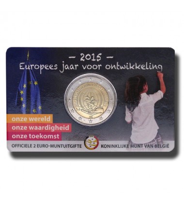 2015 Belgium The European Year for Development 2 Euro Coin