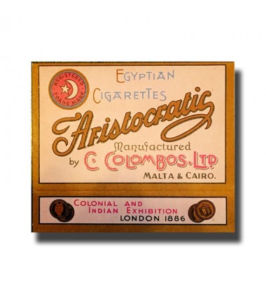 Aristocratic C. Colombos Ltd. Malta & Cairo Egyptian Cigarettes 71 x 45 x 15mm