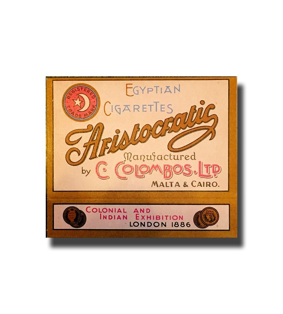 Aristocratic C. Colombos Ltd. Malta & Cairo Egyptian Cigarettes 71 x 45 x 15mm