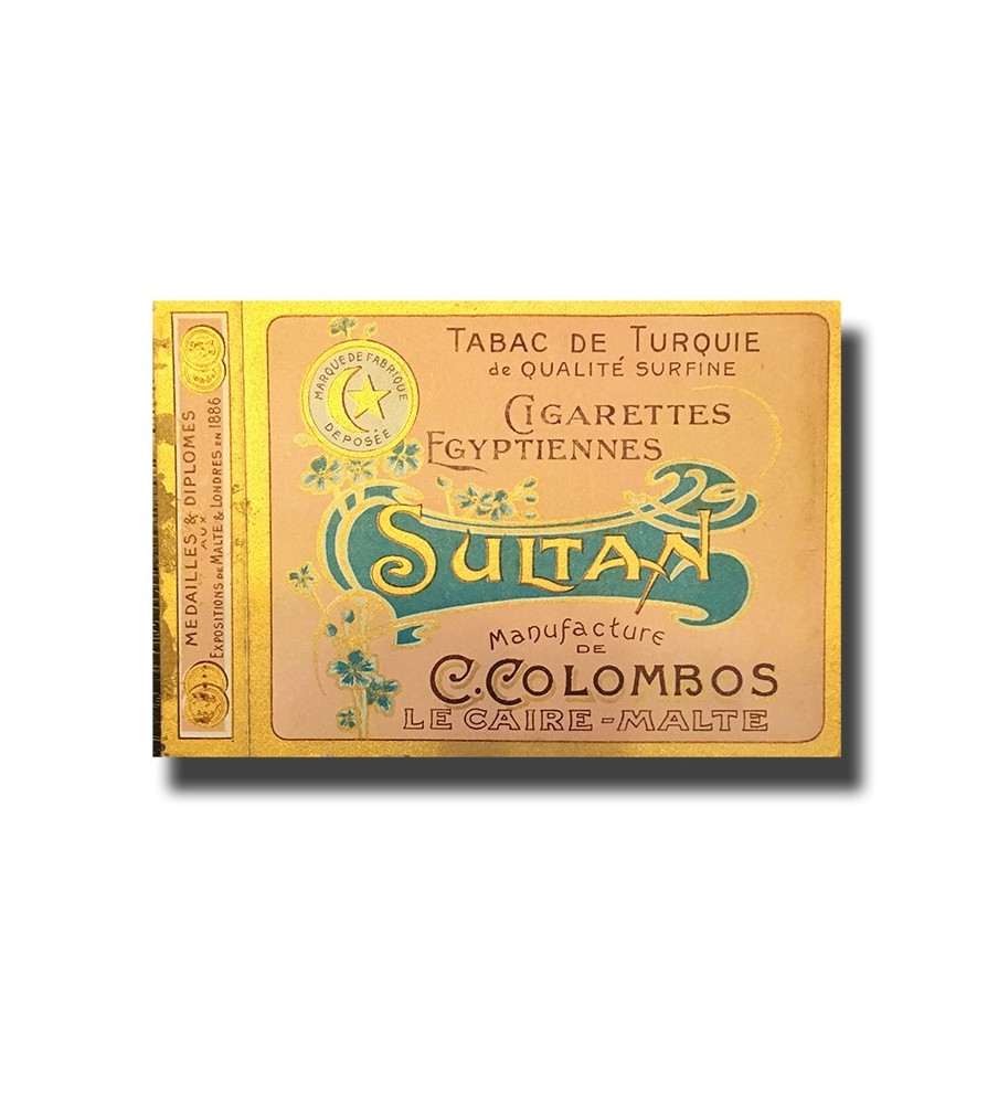 Sultan C. Colombos Ltd. Malta & Cairo Egyptian Cigarettes 97 x 72 x 17mm