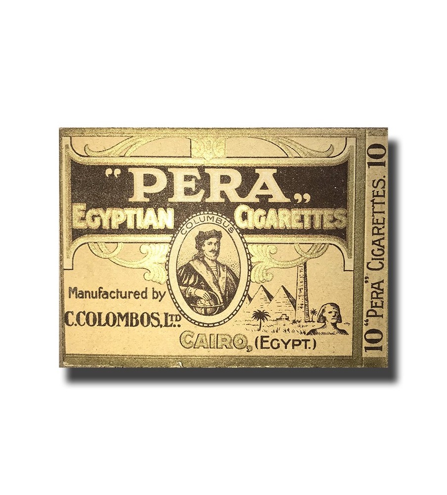 Pera C. Colombos Ltd. Cairo Egyptian Cigarettes 89 x 71 x 8mm (10 Cigarettes)