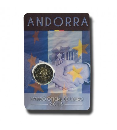 2015 Andorra 25 Years of Customs Agreement 2 Euro Commemorative Coin