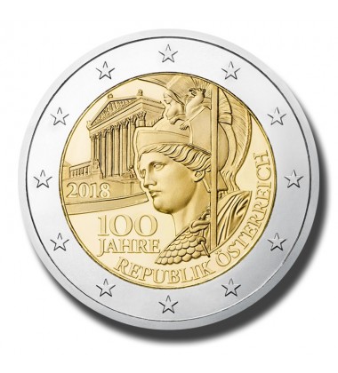 2018 Austria 100Th Ann Of The Austrian Republic 2 Euro Commemorative Coin