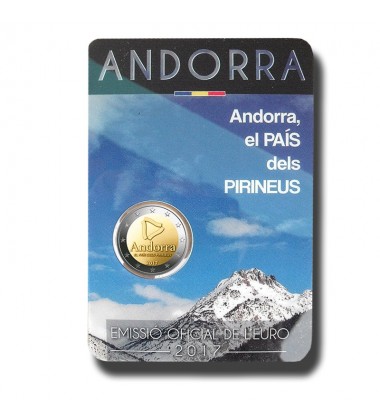 2017 Andorra Pyrenees Coin Card 2 Euro Coin Card