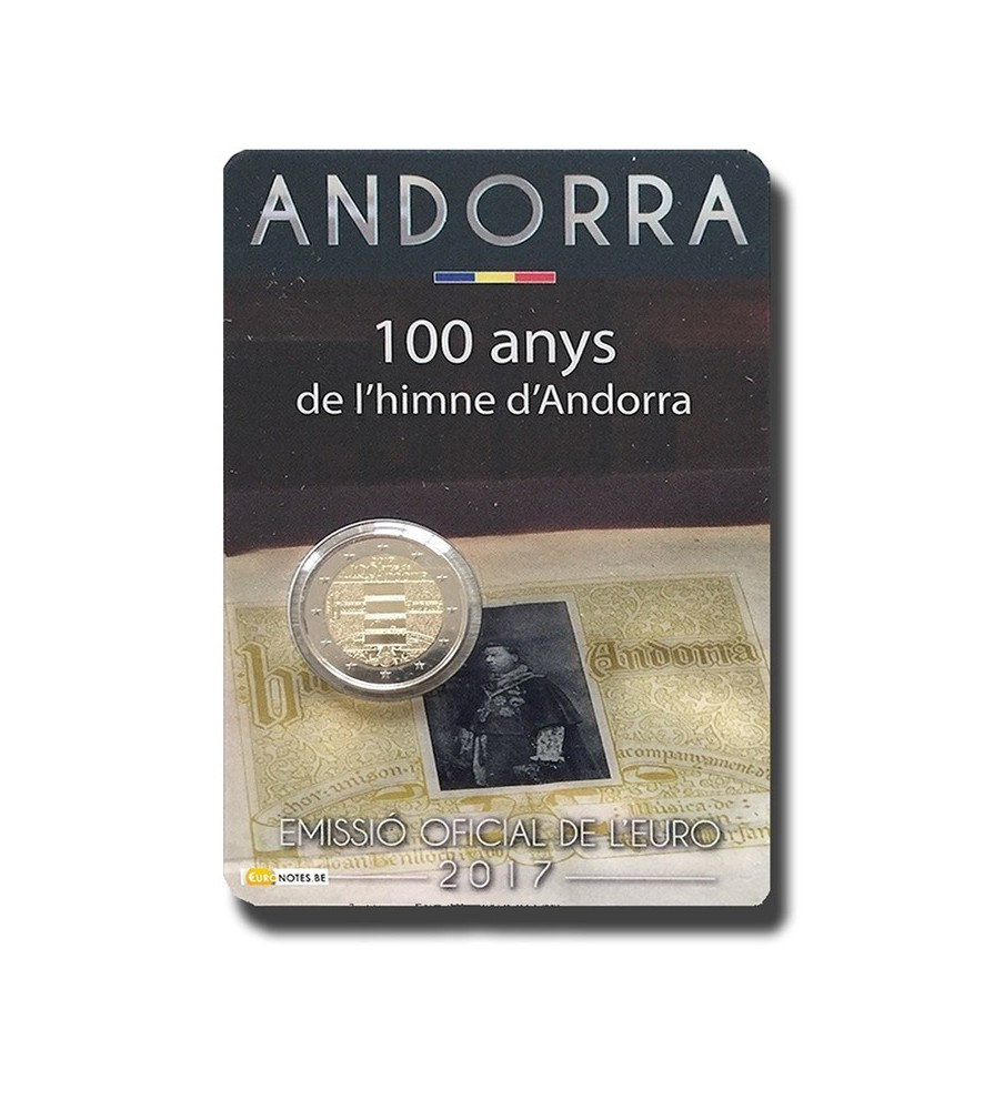 2017 Andorra 'Hymn' 100 Years of the National Anthem  Coin Card