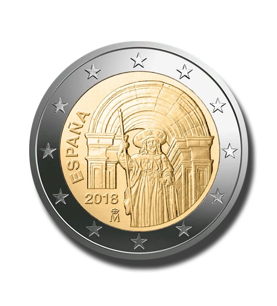 2018 Spain Santiago De Compostela 2 Euro Coin