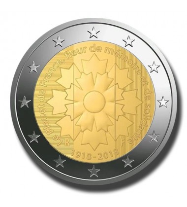 2018 France The Great War - The Cornflower 2 Euro Coin