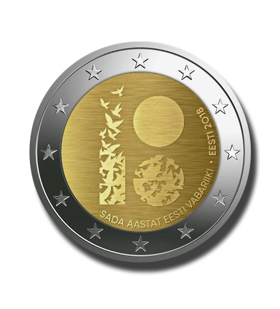 2018 Estonia 100 Years Estonian Independence 2 Euro Coin